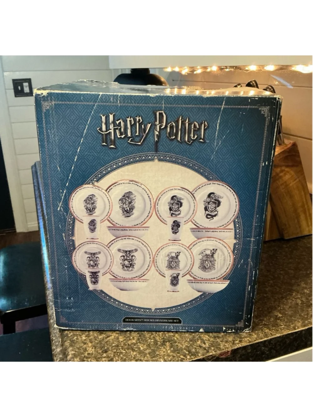Harry Potter Dishes Hogwarts Houses Dinnerware Dish Set of 16 Pieces BRAND NEW!